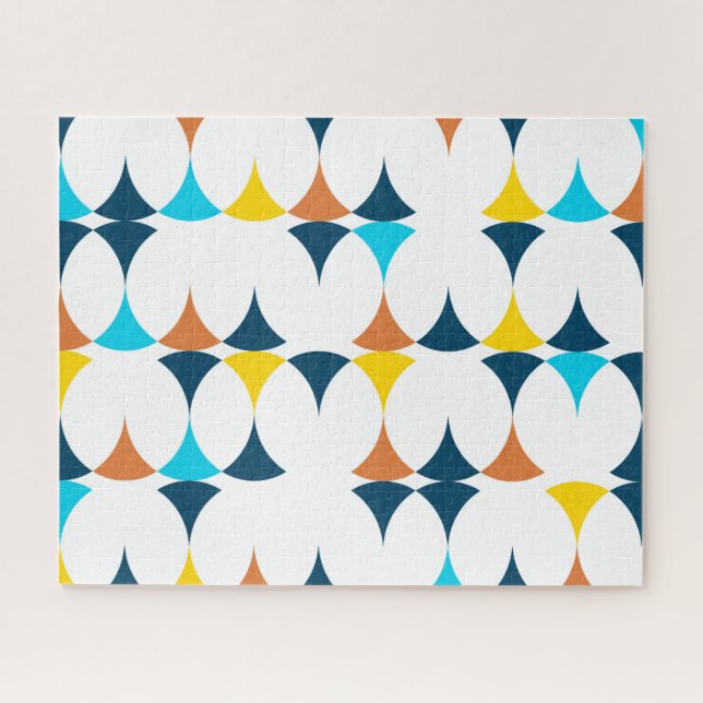 Colourful, modern, cool, trendy geometric shapes jigsaw puzzle (Horizontal)