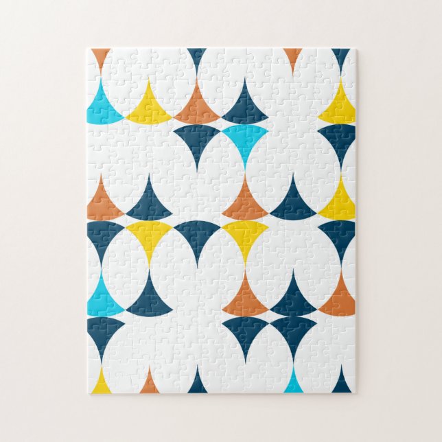 Colourful, modern, cool, trendy geometric shapes jigsaw puzzle (Vertical)