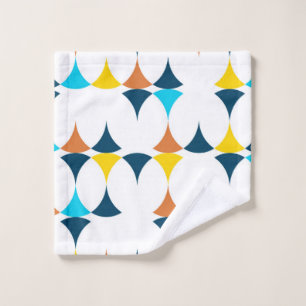 Colourful, modern, cool, trendy geometric shapes wash cloth