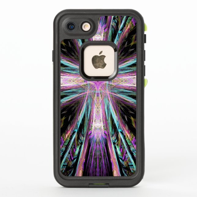 Colourful Modern Cross of Christ LifeProof iPhone Case (Back)