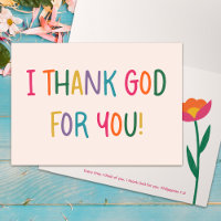 Colourful Modern Cute I Thank God For You