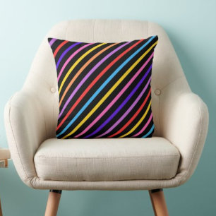 Colourful Modern Cute Stripes Pattern          Cushion