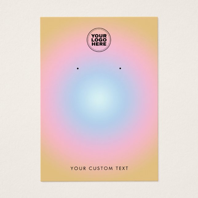Colourful Modern Earring Display Card (Front)