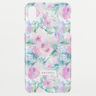 Colourful modern flowers collage iPhone XS max case