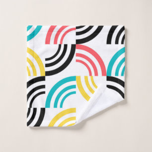 Colourful, modern, fun, cheerful geometric graphic wash cloth