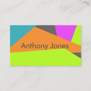 colourful modern geometric abstract  art custom business card