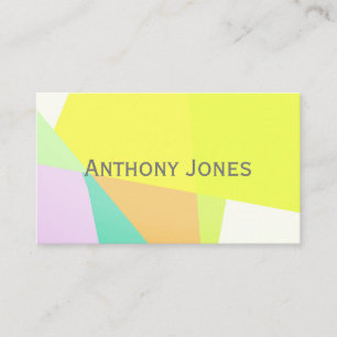 colourful modern geometric abstract custom business card