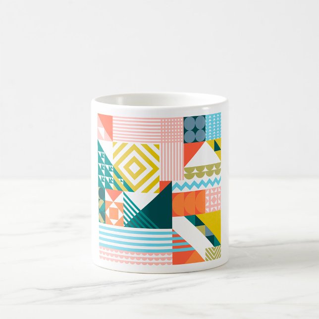 Colourful Modern Geometric Abstract Pattern  Coffee Mug (Creator Uploaded)