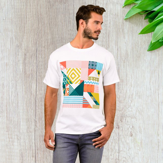 Colourful Modern Geometric Abstract Pattern  T-Shirt (Creator Uploaded)