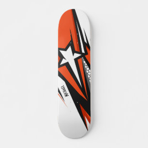 Colourful Modern Geometric Abstract Star Pattern Skateboard