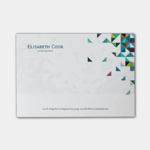 Colourful Modern Geometric Abstract Triangles 4 Post-it Notes