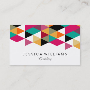 Colourful Modern Geometric Design Business Card