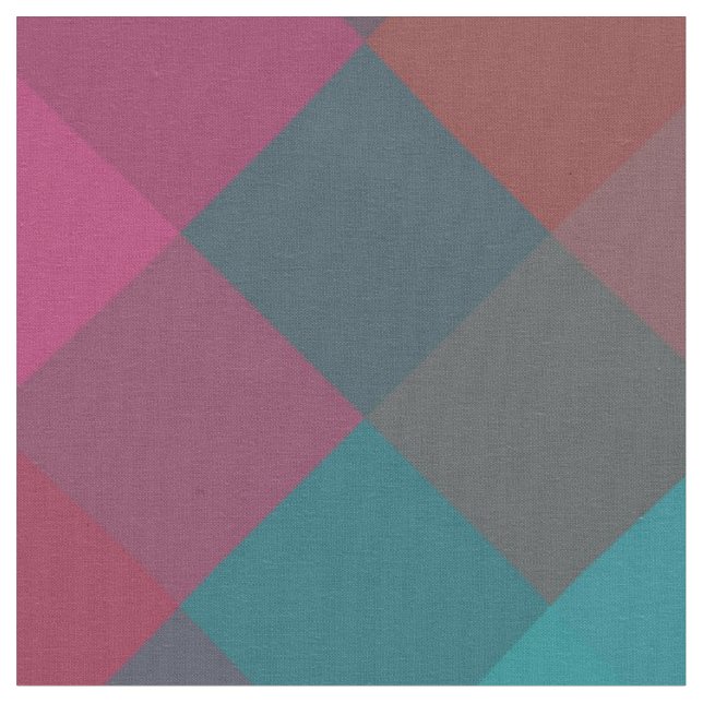 Colourful Modern Geometric Diamond Pattern #2 Fabric (Close Up)