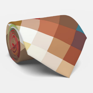 Colourful Modern Geometric Diamond Pattern #7 Tie