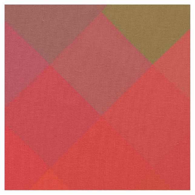 Colourful Modern Geometric Diamond Pattern Fabric (Close Up)