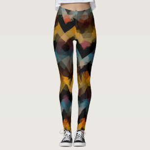 Colourful Modern Geometric Pattern #20 Leggings