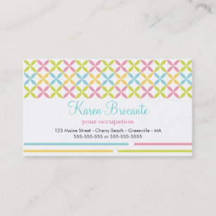 Colourful Modern Geometric Pattern Business Card