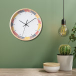 Colourful Modern Geometric Pattern Square Clock<br><div class="desc">Colourful Modern Geometric Pattern Wall Clock features a colourful modern geometric pattern. Designed by Evco Studio www.zazzle.com/store/evcostudio</div>