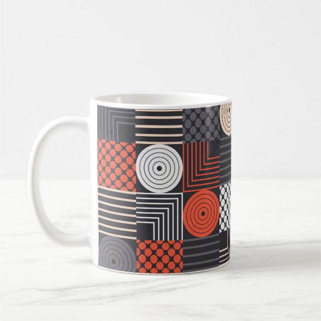 Colourful modern geometric seamless pattern coffee mug (Left)