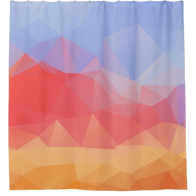 Colourful Modern Geometric Seamless Pattern Shower Curtain (Front)