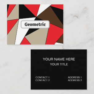Colourful Modern Geometric Shapes Business Card