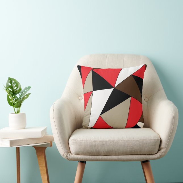 Colourful Modern Geometric Shapes Cushion (Chair)