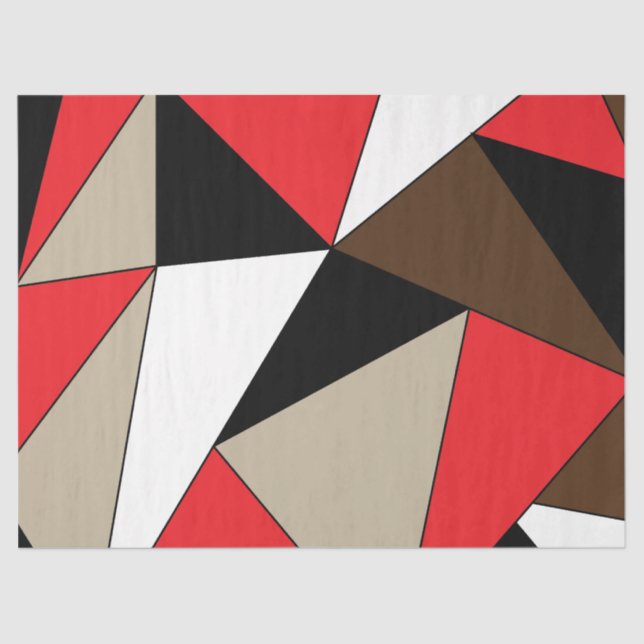 Colourful Modern Geometric Shapes Tissue Paper (Front)