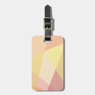 Colourful modern geometry with splatters luggage tag