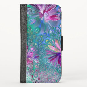 Colourful Modern Girly Floral Liquid Art Case