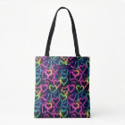 Colourful Modern Girly Neon Love Heart Personalise