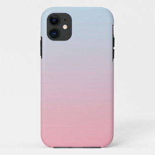 Colourful Modern Gradient Ombre Pastel PInk Blue iPhone 11 Case