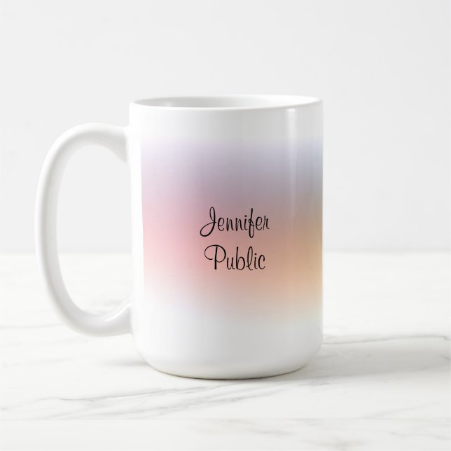 Colourful Modern Handwritten Script Template Coffee Mug (Left)