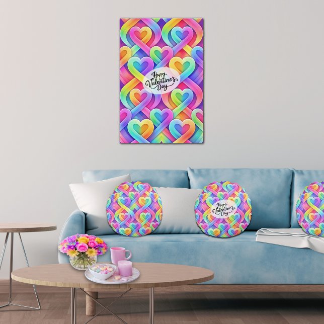 Colourful Modern Hearts Pattern Valentine’s Day Poster (Creator Uploaded)