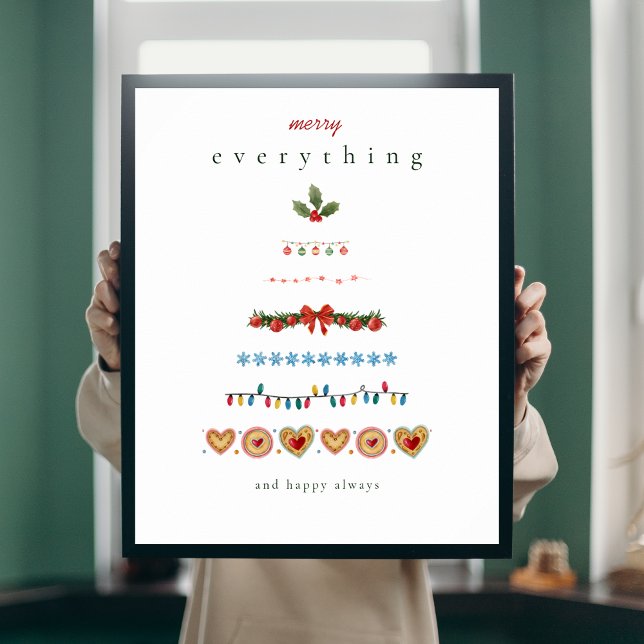 Colourful Modern holiday Christmas Tree Poster (Creator Uploaded)