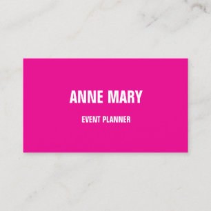 Colourful Modern Hot Pink Girly Bright Cool Trendy Business Card
