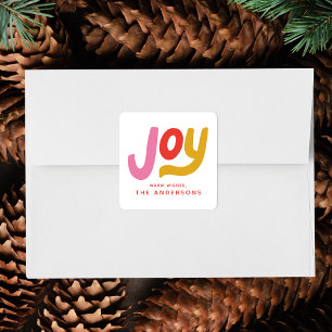 Colourful Modern Joy Holiday Envelope Seal