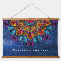 Colourful Modern Mandala Trippy Psychedelic Hippi