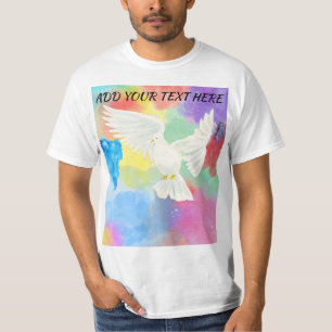 Colourful Modern Men Summer Splash Trendy Husband T-Shirt