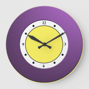 Colourful Modern Metallic Purple Frame on any Large Clock