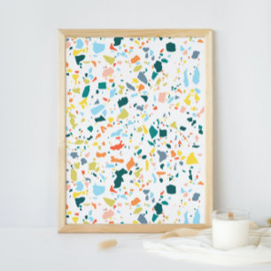 Colourful Modern Minimalist Abstract Splatter Art Poster