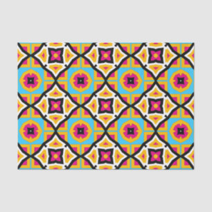 Colourful Modern Moroccan Mosaic Geometric Pattern Tissue Paper