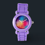Colourful Modern Mosaic Geometric Pattern Watch<br><div class="desc">Modern colourful mosaic polygonal geometric seamless pattern. If you need any help customising any of my designs,  contact ArtOnWear designer. Free text formatting with live help available by request.</div>