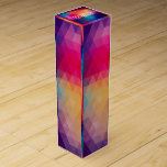 Colourful Modern Mosaic Geometric Pattern Wine Gift Box<br><div class="desc">Modern colourful mosaic polygonal geometric seamless pattern. If you need any help customising any of my designs,  contact ArtOnWear designer. Free text formatting with live help available by request.</div>