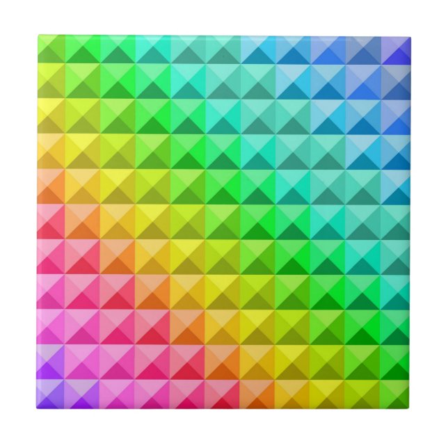 Colourful modern mosaic tiles pattern (Front)