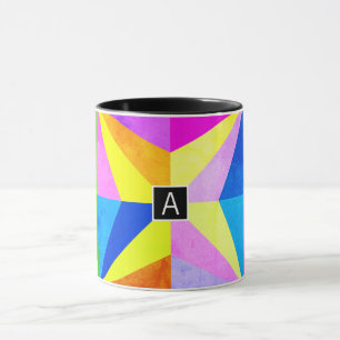 Colourful Modern Multi-Coloured Geometric   Mug