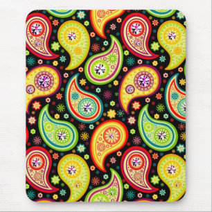 Colourful Modern Paisley Pattern 4 Mouse Pad