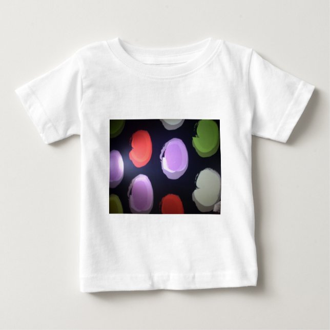 Colourful Modern Pattern Polka Dot Art Print Baby T-Shirt (Front)