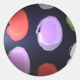 Colourful Modern Pattern Polka Dot Art Print Classic Round Sticker
