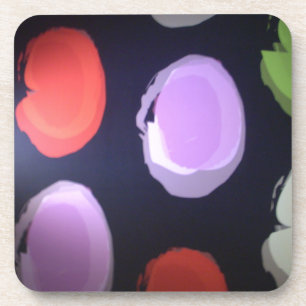 Colourful Modern Pattern Polka Dot Art Print Coaster