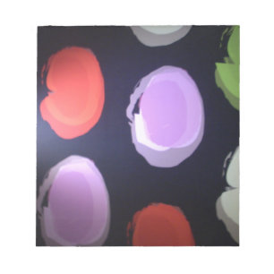 Colourful Modern Pattern Polka Dot Art Print Notepad